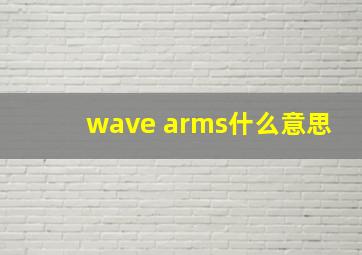 wave arms什么意思